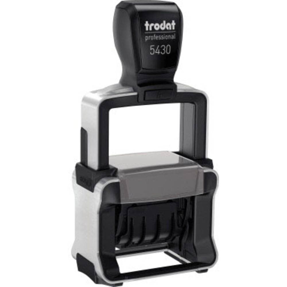 Trodat Datumstämpel självfärgande Professional 4.0 5430/L 41 x 24 mm (b x h) Svart, Silver