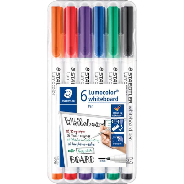 Staedtler Lumocolor 301 WP6 Whiteboardmarker Sorterade (färgval inte möjligt) 1 st