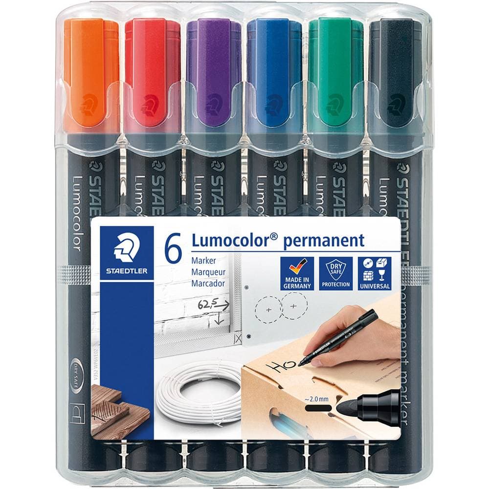 Staedtler Permanent bläckpenna Lumocolor Sorterade (färgval inte möjligt) vattensäker: Ja 352 WP6