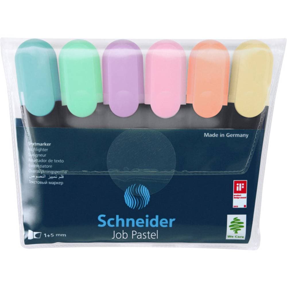 Schneider Textmarker Textmarker Job pastell Etui 6 Stück