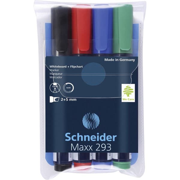 Schneider Schreibgeräte Maxx 293 129394 Whiteboardpenna Svart, Röd, Blå, Grön 5 st