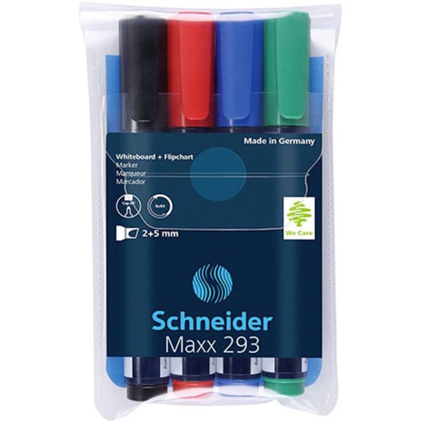 Schneider Schreibgeräte Maxx 293 129394 Whiteboardpenna Svart, Röd, Blå, Grön 5 st