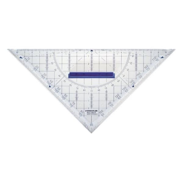 Staedtler Geometritriangel 568 35 Glasklar Längd på hypotenusan: 22 cm