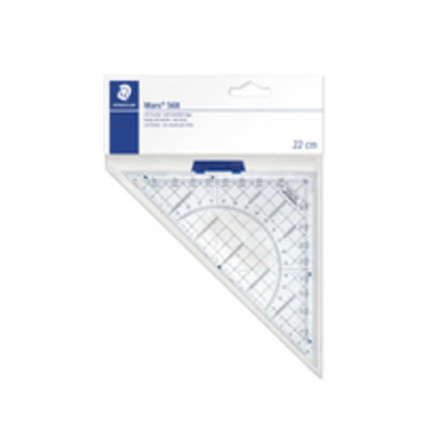 Staedtler Geometritriangel 568 35 Glasklar Längd på hypotenusan: 22 cm