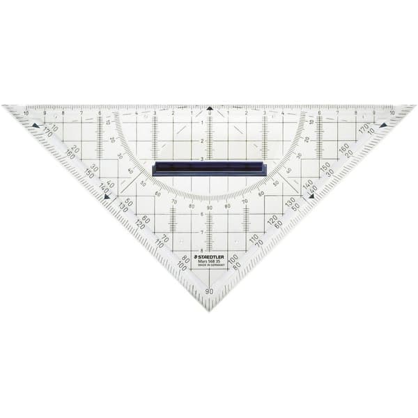Staedtler Geometritriangel 568 35 Glasklar Längd på hypotenusan: 22 cm