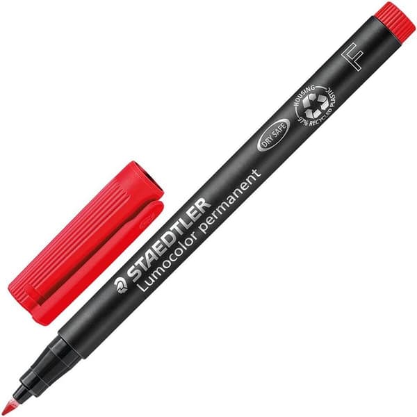 Staedtler Fiberspetspenna Lumocolor® permanent pen 318 Blå, Grön, Röd, Svart 318 B10
