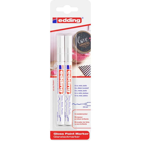 Edding 780 4-780-2-1049 Lackmärkpenna Vit 0.8 mm