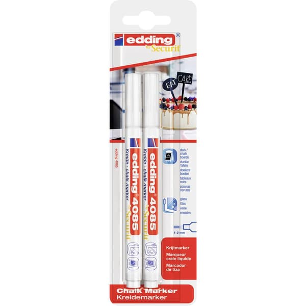 Edding 4085 4-4085-2-1049 Märkkrita Vit 1 mm, 2 mm