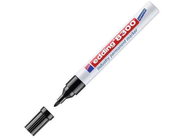 edding 8300 Industry Permanent Marker, rund spets, 1,5 - 3 mm, svart