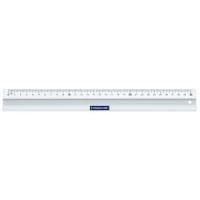 STAEDTLER metallineal, lavet af aluminium, 300 mm lang, millimeterskala, præget graduering, blækkant (563 30)