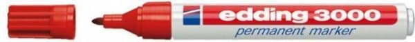 Edding 3000 Permanent Marker Blister med 1 rød