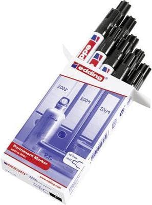 Edding 3000. Bläckfärger: Svart, Produktens färg: Svart, Vit, Material hölje: Plast. Antal per förpackning: 10 stycken (4-3000001)