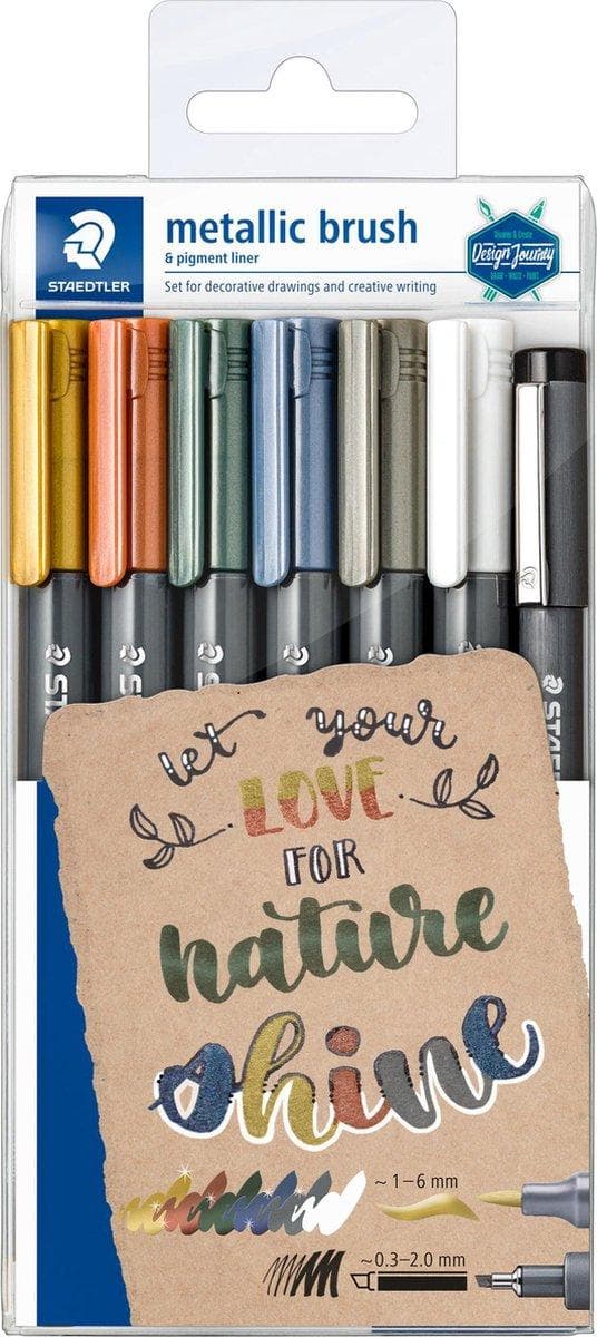 Staedtler Metallic penselpen 8321, sæt med 7 farver