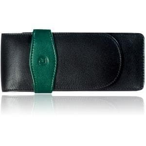 Pen etui Pelikan læder TG32 sort-grøn (924092)