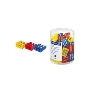 STAEDTLER 510 60KP50 dobbelt blyantspidser i assorterede farver, 50 styk i en etui