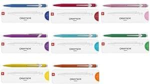 CARAN D'ACHE 849 Colormat-X udtrækkelig kuglepen, pink stregbredde: M, stregfarve: blå, sekskantet cylinder - 1 stk (849.591)