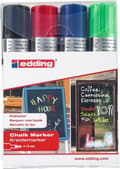 Miniatyrbild 1 av 8: Edding e-4090 4-4090-4999 Kritmarkör Svart, Röd, Blå, Grön 4 mm, 15 mm