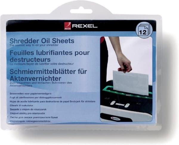 Rexel-öljyarkit paperisilppuriin - 12 kpl