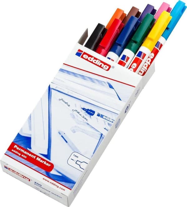 Edding 400 - permanent tusch - skrivebordssæt - assorteret - 10 stk