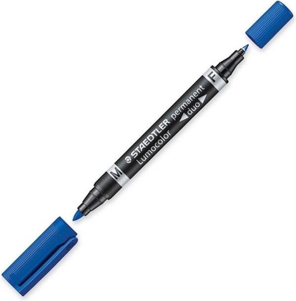 STAEDTLER Lumocolor permanent duo 348 Highlighter Blå - 10 stk