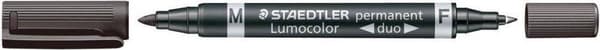 STAEDTLER Lumocolor permanent duo 348 Highlighter Svart - 10 st
