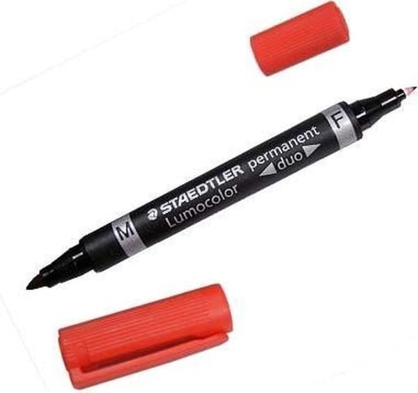 STAEDTLER Lumocolor permanent duo 348 Highlighter röd - 10 st
