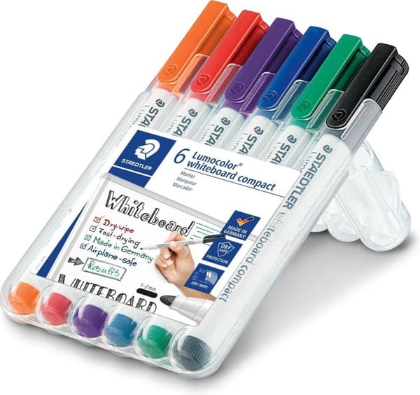 Lumocolor whiteboard kompakt - Æske 6 stk