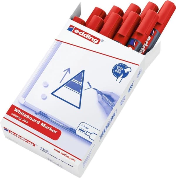 Edding whiteboard tuscher e-363 rød