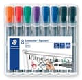 Pikkukuva 1 / 6: STAEDTLER Lumocolor 356 WP8X fläppitaulun tussi (pyöreä kärki n. 2 mm viivanleveys, sarja 8 tussilla, ihanteellinen fläppitauluille, voimakas väri, vä