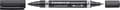 Pikkukuva 1 / 3: Staedtler pysyvä tussi - Lumocolor Duo - kaksoiskärki 0,6 mm + 1,5 mm - musta