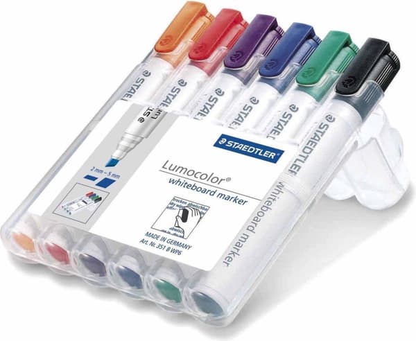 Lumocolor whiteboardmarkör - Box 6 st
