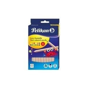 Pelikan trekantede farveblyanter Jumbo, papkasse af 12, længde: 175 mm, blytykkelse: 5,0 mm, assorterede farver - 1 stk (700047)