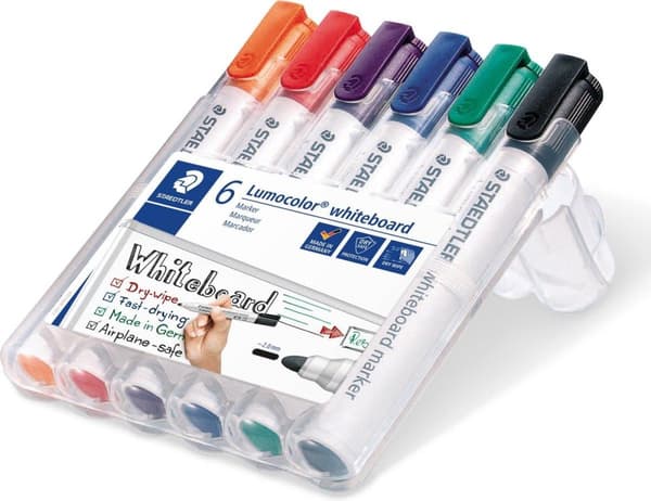 Lumocolor whiteboard tusch - Æske 6 stk