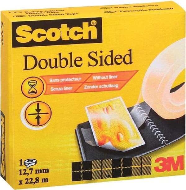 Scotch kaksipuolinen teippi 665 12 mm x 22,8 m
