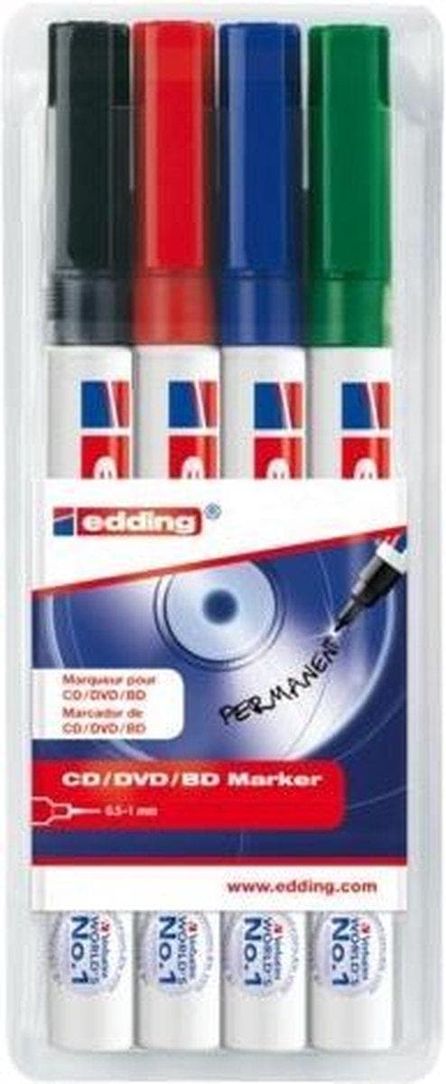 Edding 8400 cd markör assorterad - 4 stycken