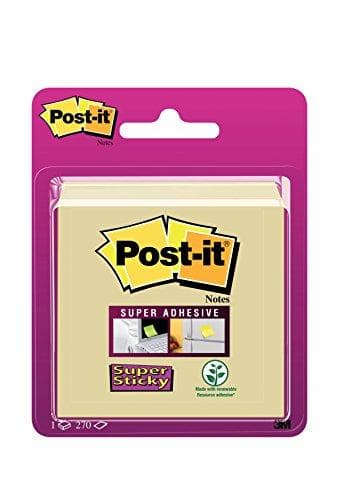 Post-it 2014-SCY Super Sticky Cube 76 x 76 mm Gul 270 ark