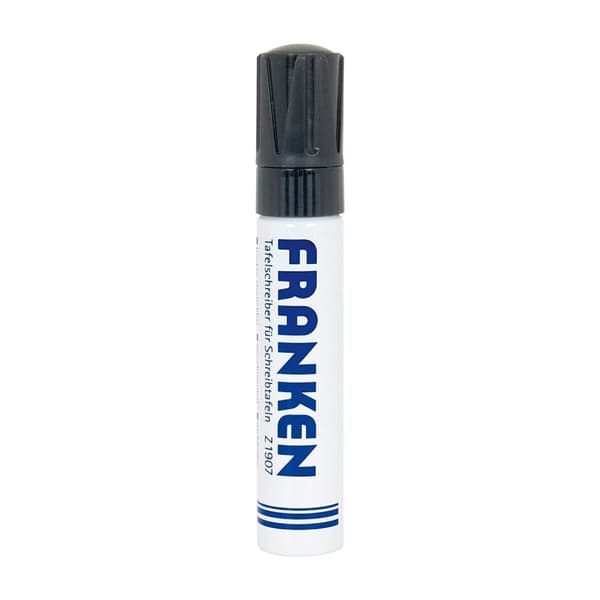 FRANKEN JumboMarker, stregbredde: 4-12 mm, sort mejselspids, whiteboardmarkør, genopfyldelig, tør - 1 stk (Z1910 10)