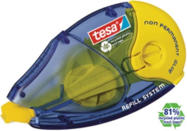 tesa® limrulle ikke-permanent ecoLogo®, kan flyttes, 14m:8,4mm, genopfyldningssystem