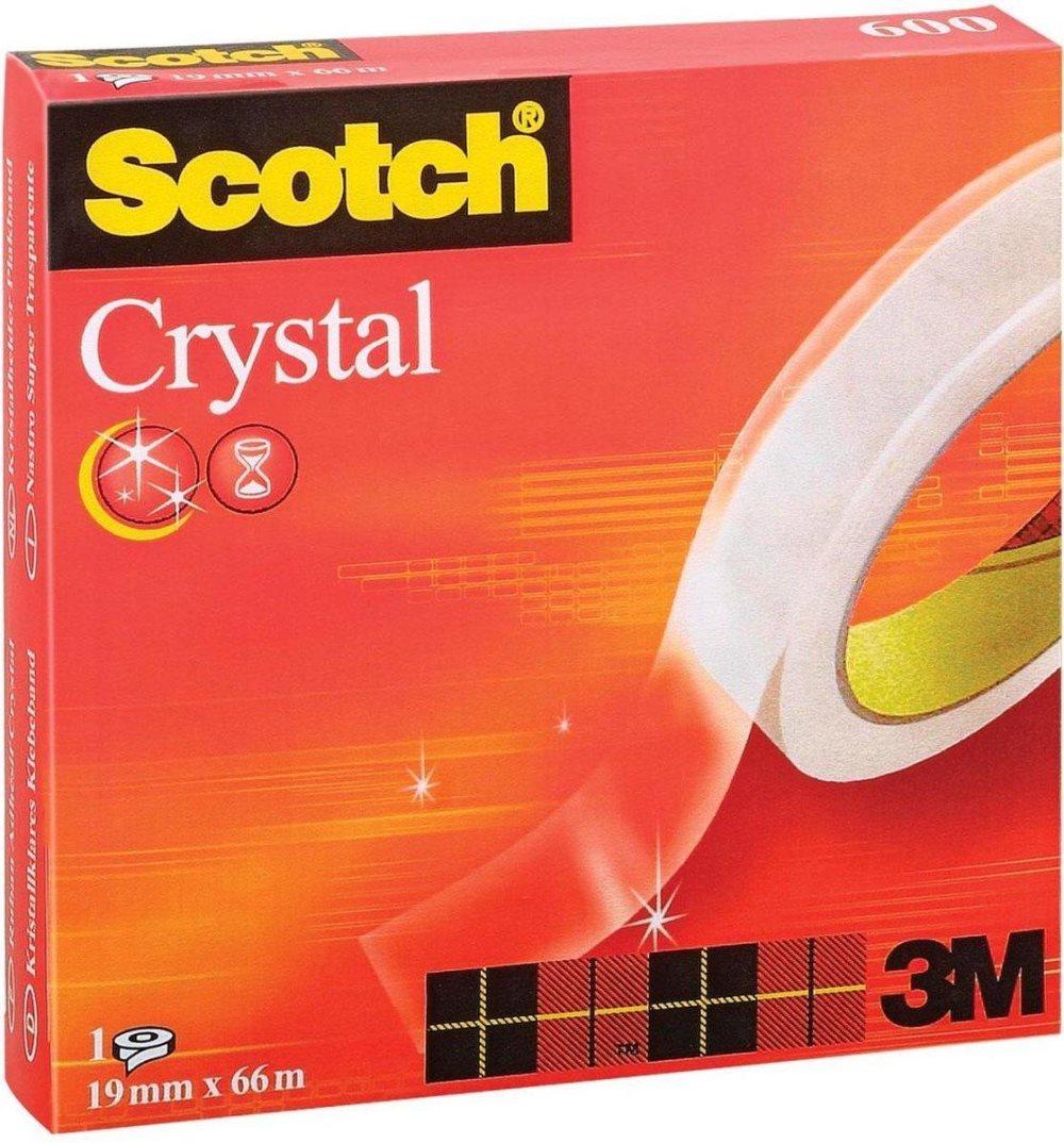 Scotch® kristallklart tejp, 19 mm x 66 m