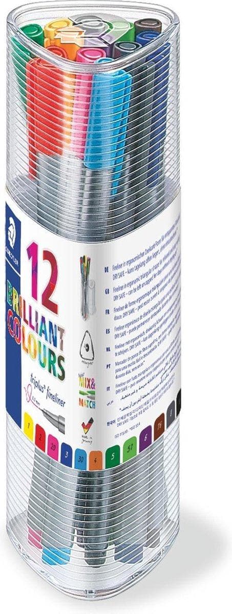 triplus fineliner - tube 12 stk