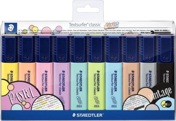 Textsurfer klassisk tekstmarkør - sæt 10 stk ny