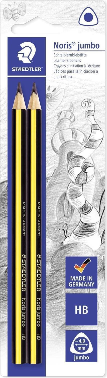 Staedtler Noris jumbo 119 - HB - Svart - Gul - Triangulär - Tyskland - FSC - 4 mm (119 BK2 DA)