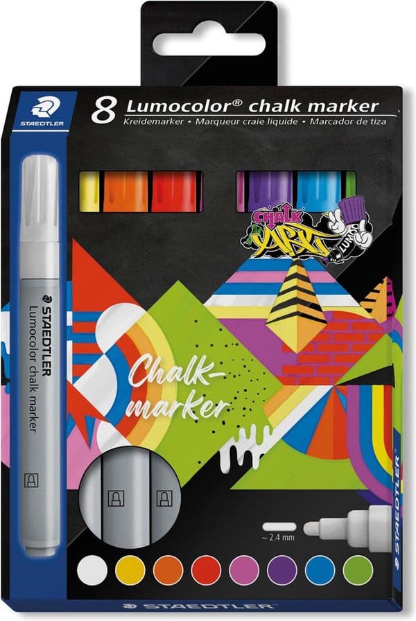 Staedtler Lumocolor kritamarkör, set om 8