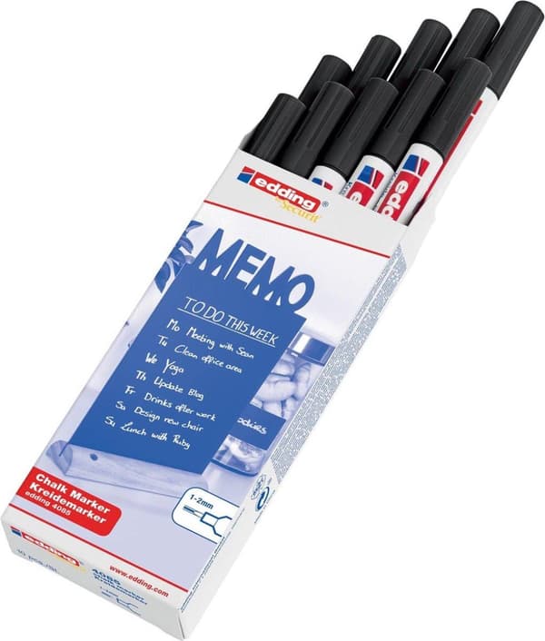 edding-4085 kridt / vinduesmarkør sort 1. 1-2 mm / 4-4085001