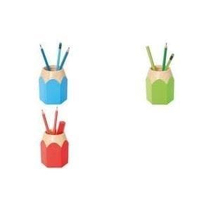WEDO pencil holder "PENCIL", made of plastic, apple green in the shape of a colored pencil point, delivered in a box, - 1 piece (245 255011)