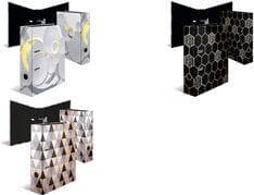 HERMA Motif Folder A4 Hexagon - A4 - Eyelet - Storage - Cardboard - Black - Gray - 7 cm (7016)