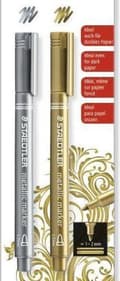 Pikkukuva 2 / 2: Staedtler Metallic Marker kulta/hopea. 2 (8323-SBK2)