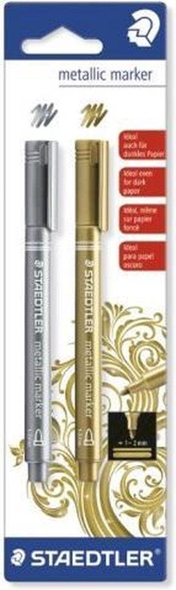 Staedtler Metallic Marker guld/sølv. 2 (8323-SBK2)