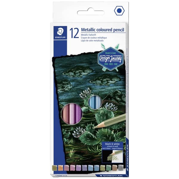 Staedtler Färgpenna metallic 146M sexkant mjuk 146M C12 12 st