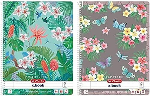 Herlitz spiralpude A4 Ladylike 80 ark l/r 2 motiver assorteret - illustration - blandede farver - A4 - 80 ark - 70 g/m² - universal (50044245)
